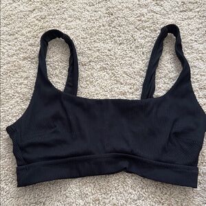 Aerie Black Ribbed Women's Bathing suit top